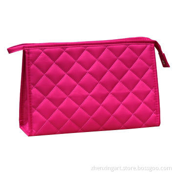 Quilted Cosmetic Bag, Made of Polyester